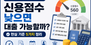 신용점수 낮으면 대출 가능할까?