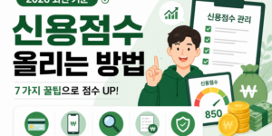 신용점수 올리는 방법 7가지