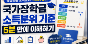 국가장학금 소득분위 기준 5분 만에 이해하기