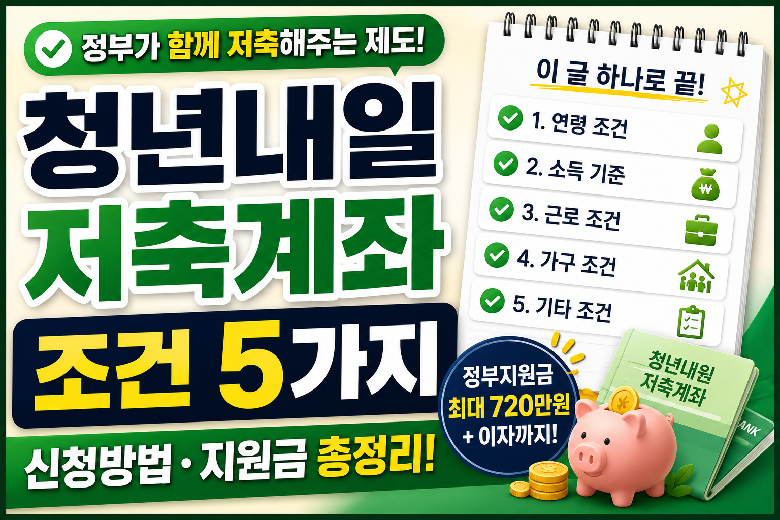 청년내일저축계좌 조건 5가지