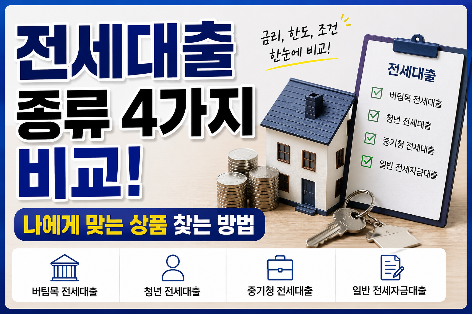 전세대출 종류 4가지 비교