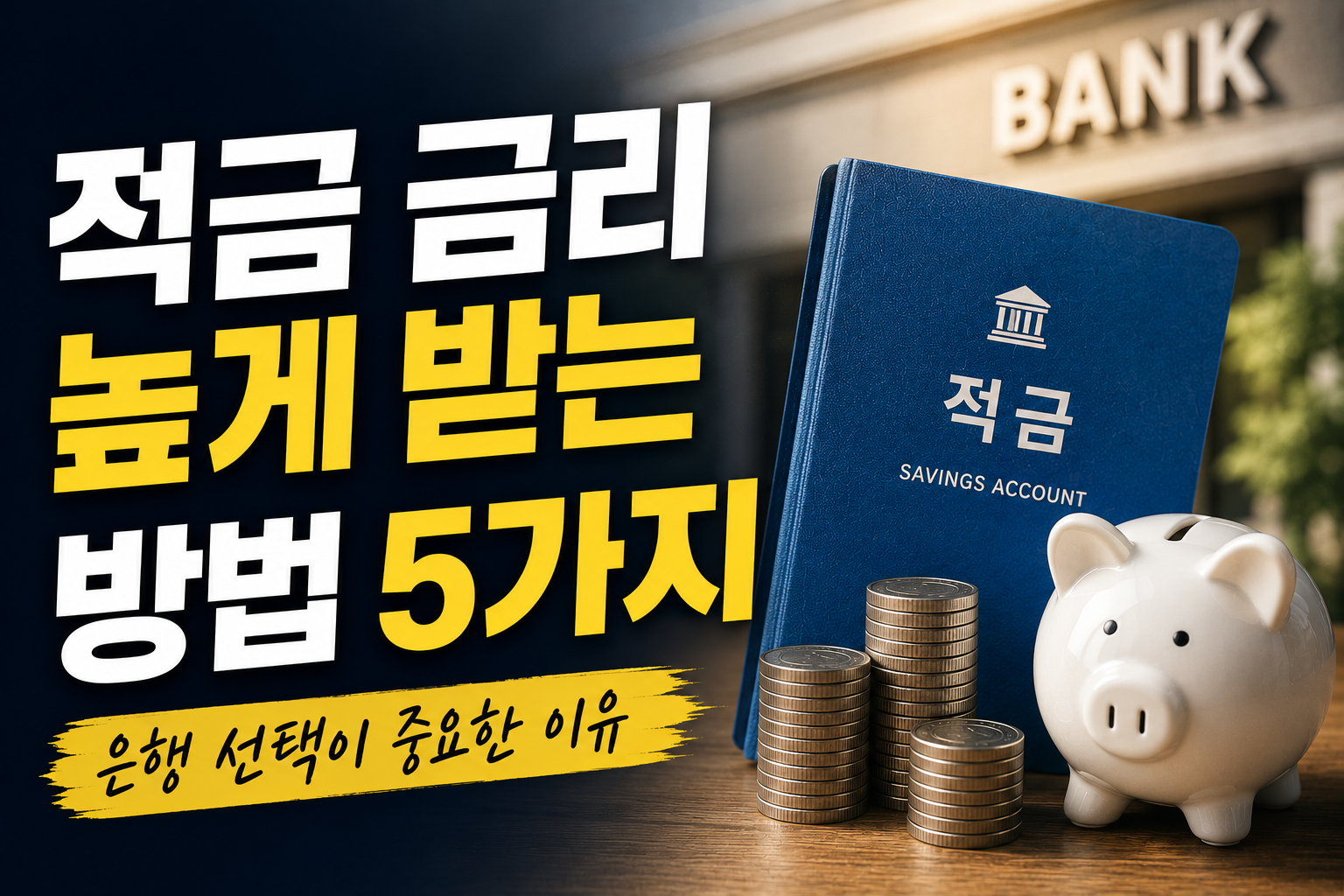 적금 금리 높게 받는 방법 5가지