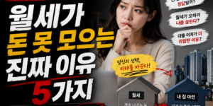 월세 살면 돈 못 모으는 진짜 이유 5가지