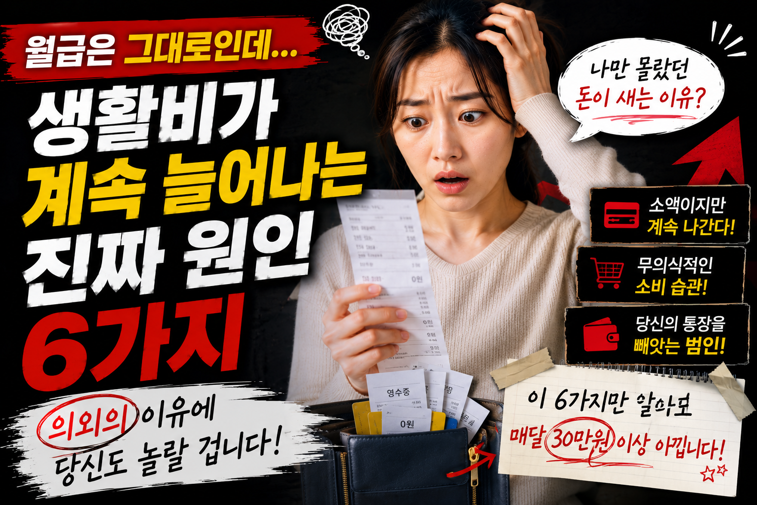 생활비가 늘어나는 진짜 원인 6가지