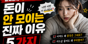 돈이 안 모이는 이유 5가지