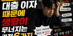 대출 이자 때문에 생활이 무너지는 과정 6가지