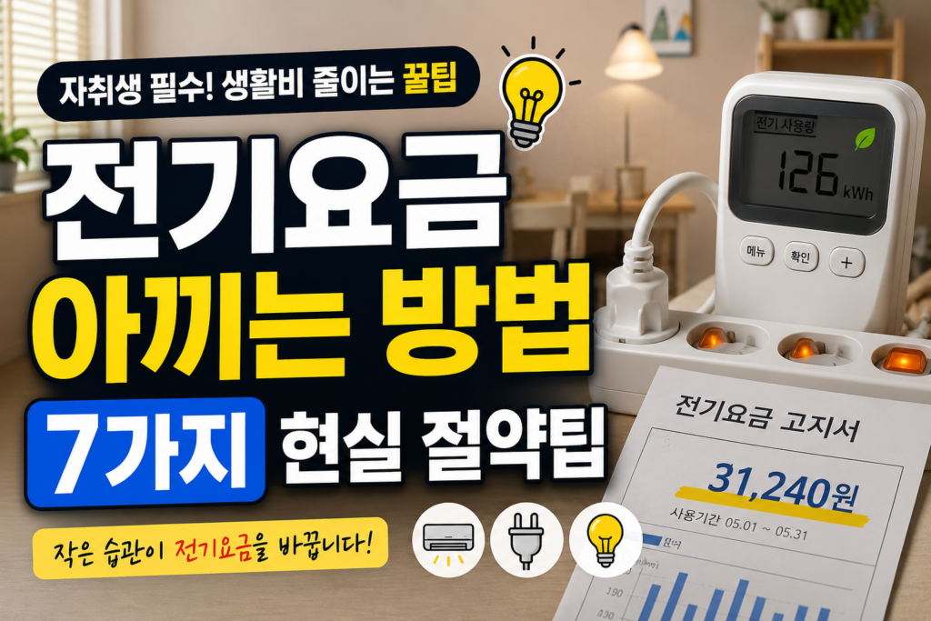 전기요금 아끼는 방법 7가지