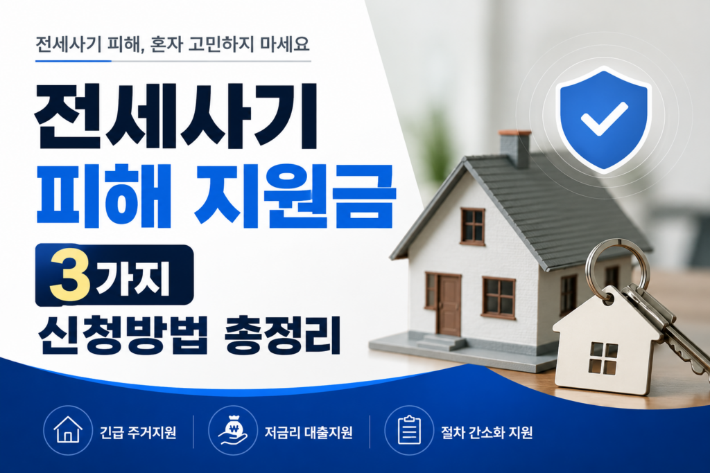 전세사기 피해 지원금 3가지 신청방법 총정리