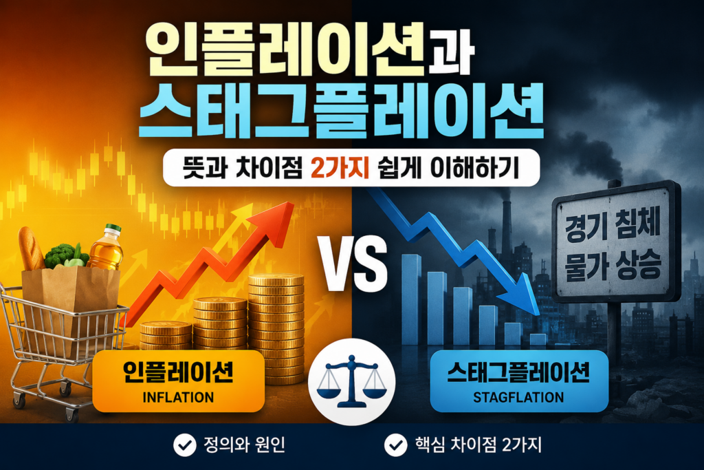 인플레이션과 스태그플레이션 뜻과 차이점 2가지