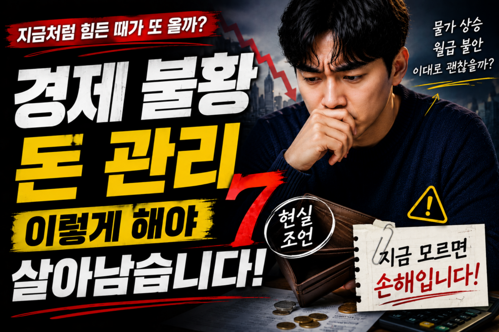 경제 불황일 때 돈 관리하는 방법 7가지